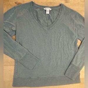 Athleta Coaster Luxe V-Neck Sweatshirt color Eden